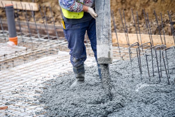Cabin Foundation Pouring in Allen